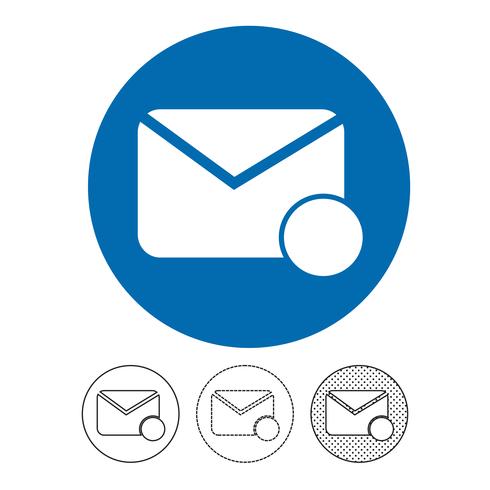 email and mail icon vector