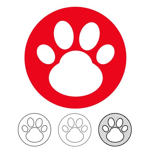 Animal footprint Icon Vector