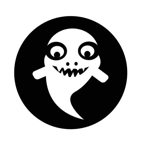 ghost Halloween icon vector