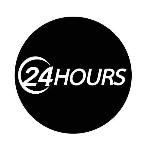 Icono de 24 horas vector