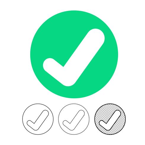 Check mark icon vector