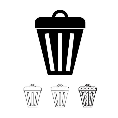 trash can icon vector