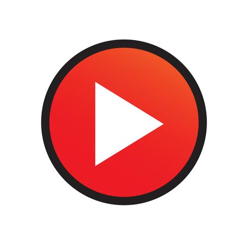 button video player icon vector