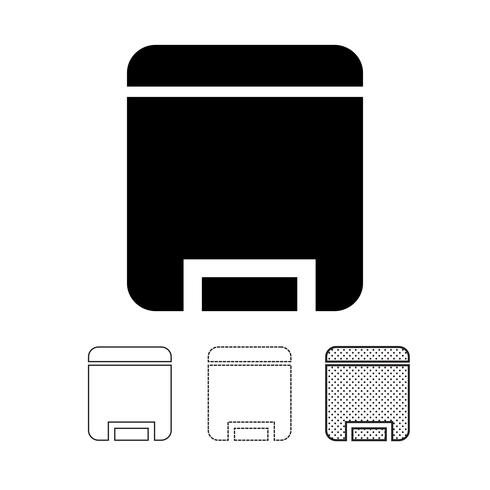 trash can icon vector