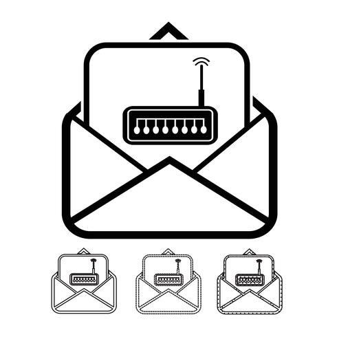 email and mail icon vector