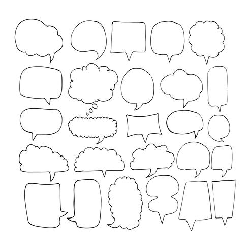 Speech Bubble icon hand drawn vector