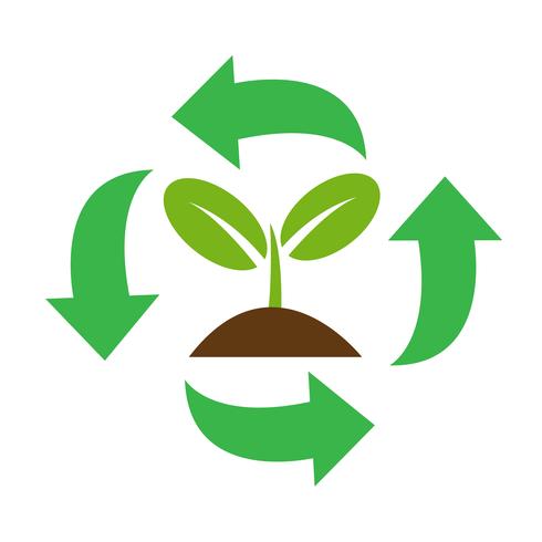 Vector icono de árbol de planta