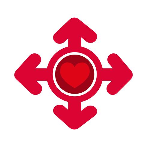 Icono del vector del corazón