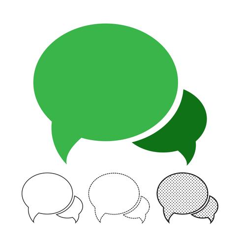  speech bubble chat vector icon