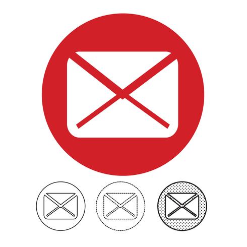 email and mail icon vector