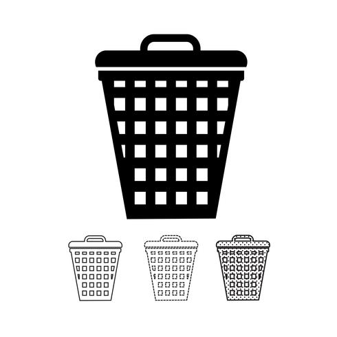 trash can icon vector