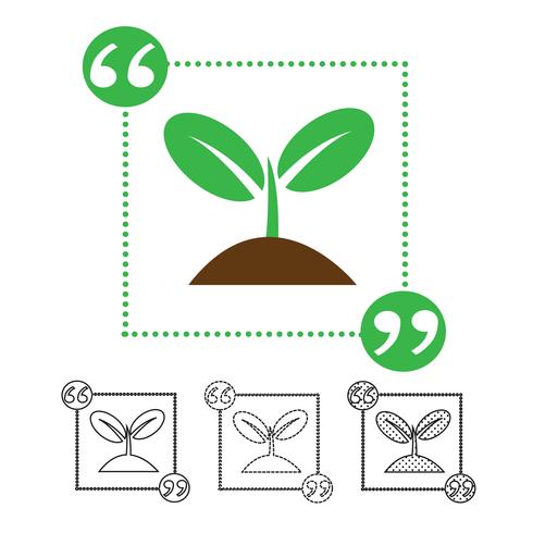 Plant tree icon vector