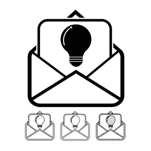 email and mail icon vector