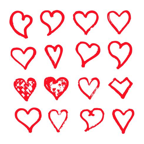 heart icon design hand draw vector