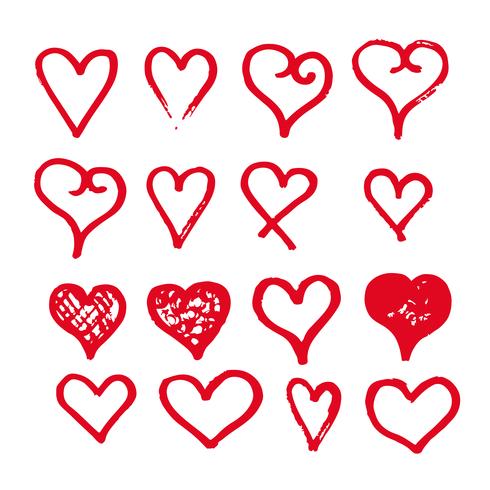 heart icon design hand draw vector