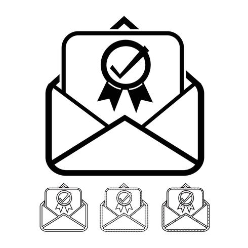 email and mail icon vector