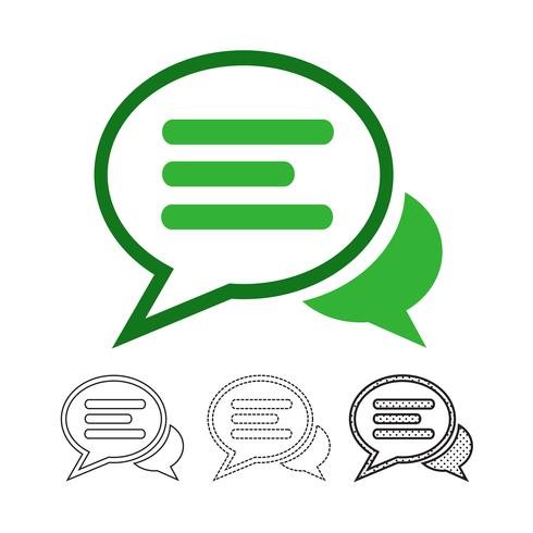  speech bubble chat vector icon