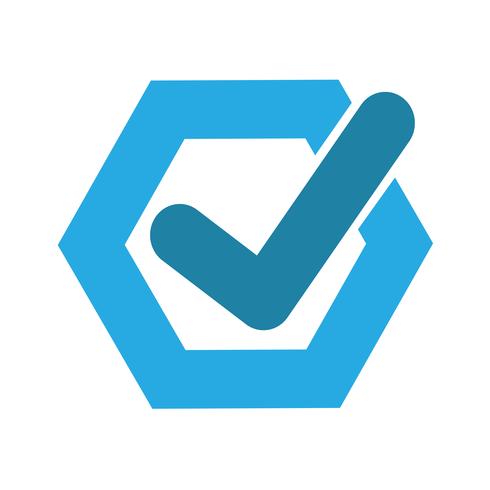 icono de marca de verificación vector