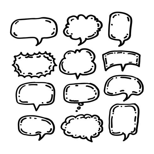 Speech Bubble icon hand drawn vector