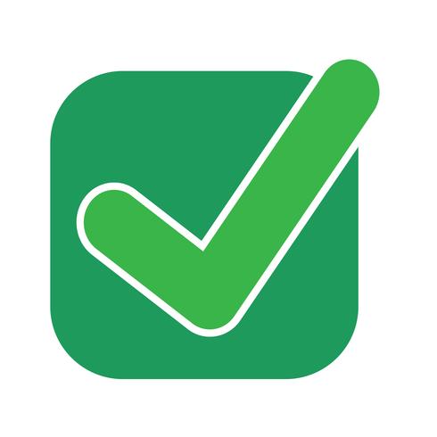 icono de marca de verificación vector