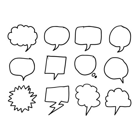 Speech Bubble icon hand drawn vector