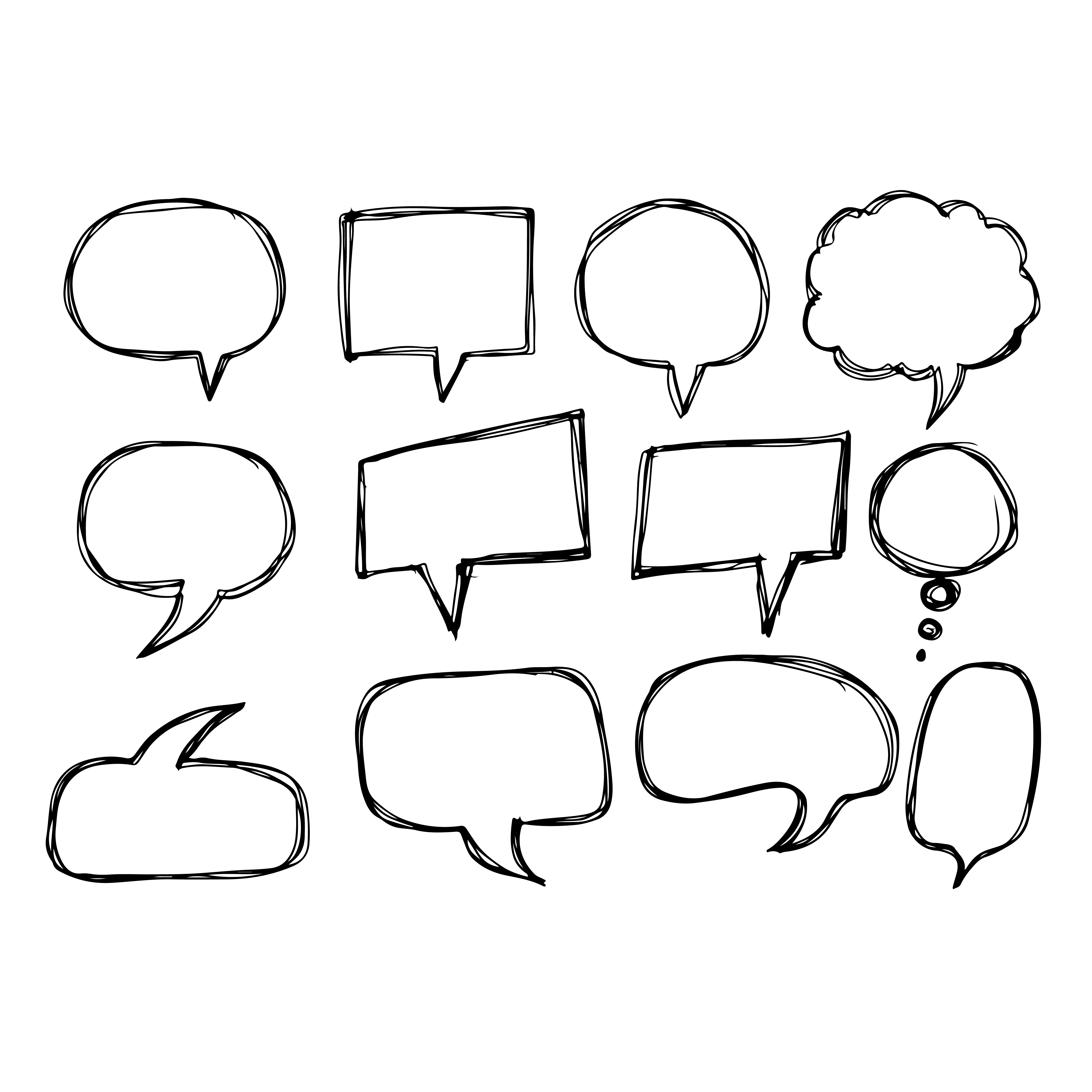 Sprechblasen-Symbol Hand gezeichnet - Download Kostenlos Vector, Clipart Graphics ...