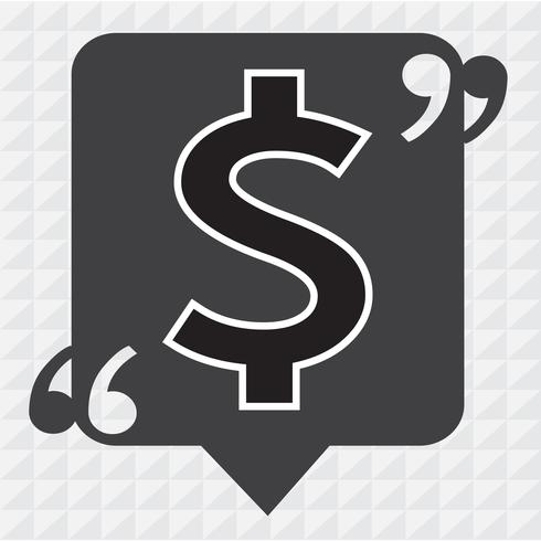 Icono de signo de dólar de dinero vector