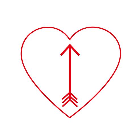 Icono del vector del corazón