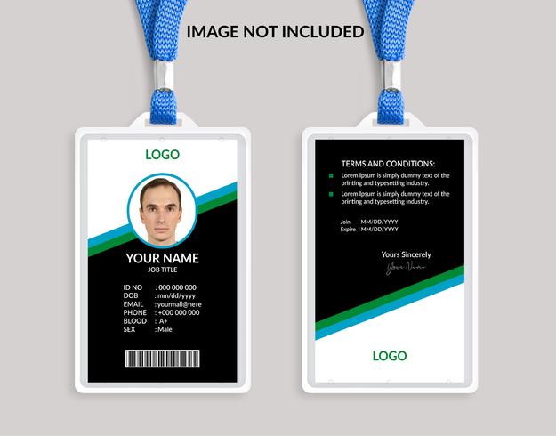 Green Awesome ID card template 11 vector