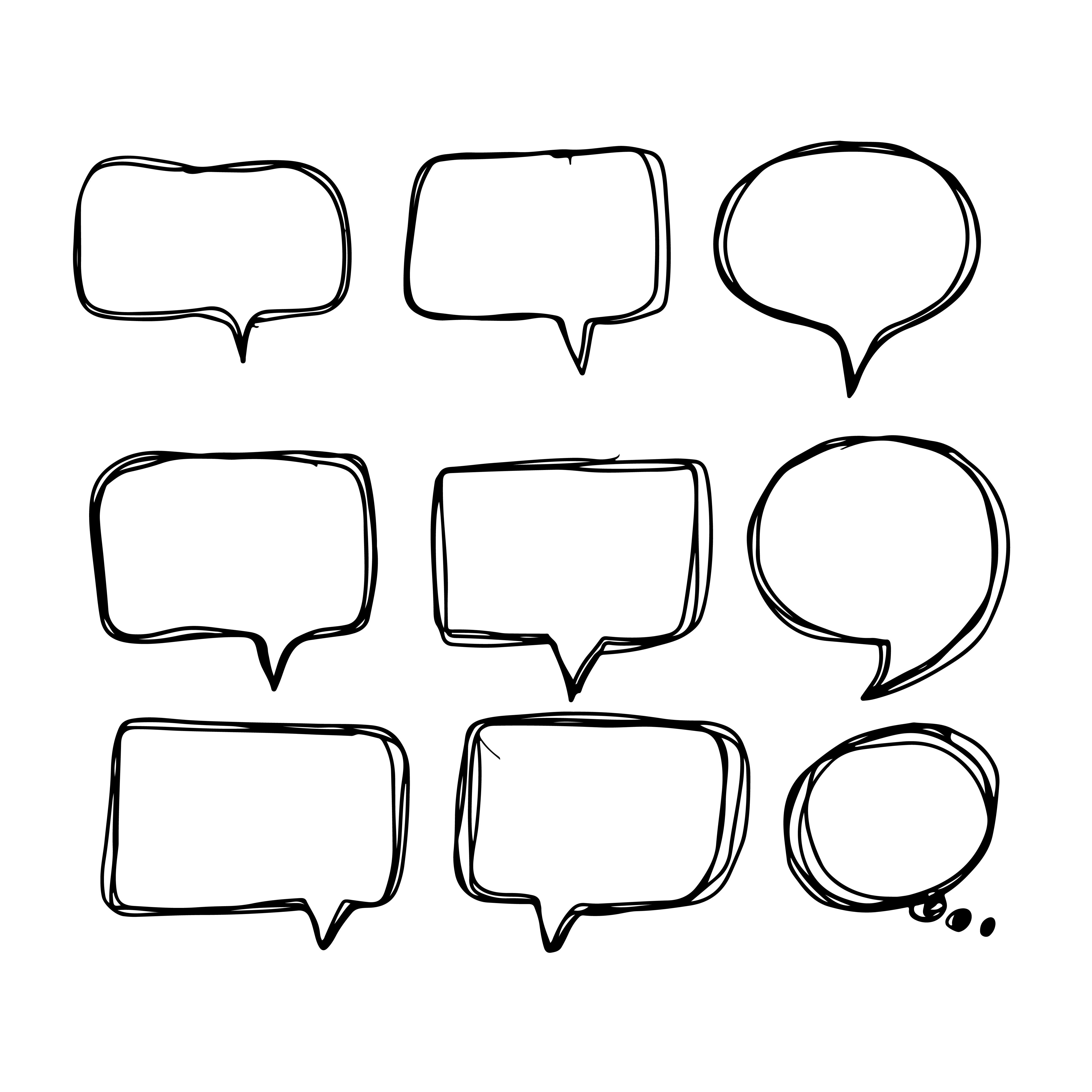 Speech Bubble icon hand drawn 572933 Vector Art at Vecteezy