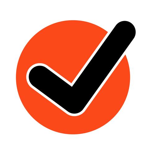 icono de marca de verificación vector