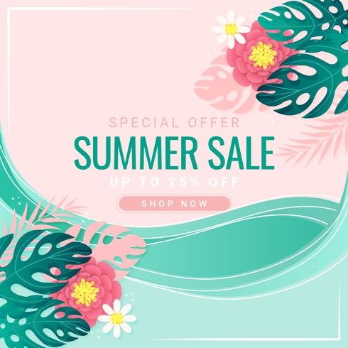 Vector Summer Banner Template