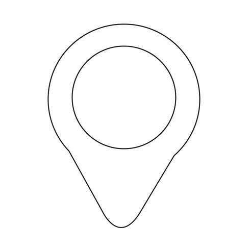 map pointer gps icon vector