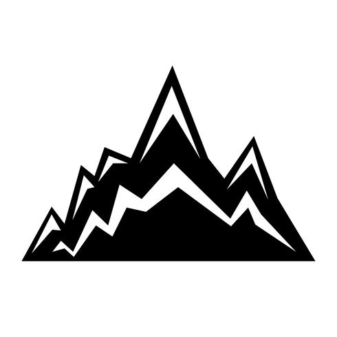 Sign of Mountain icon vector