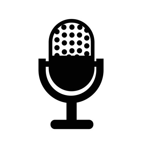 Sign of microphone icon vector