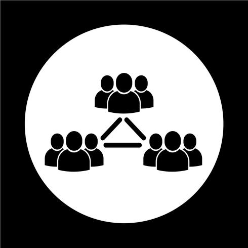 people network icon vector