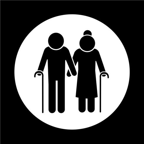 Elder People Icon vector