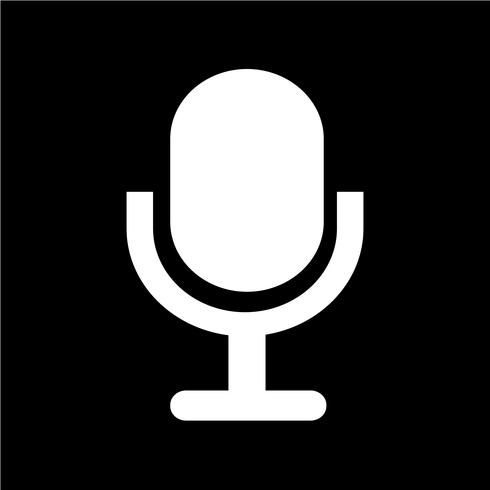 Sign of microphone icon vector