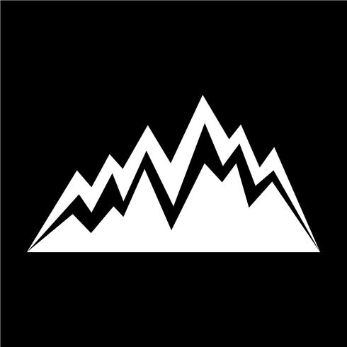 Signo de icono de montaña vector