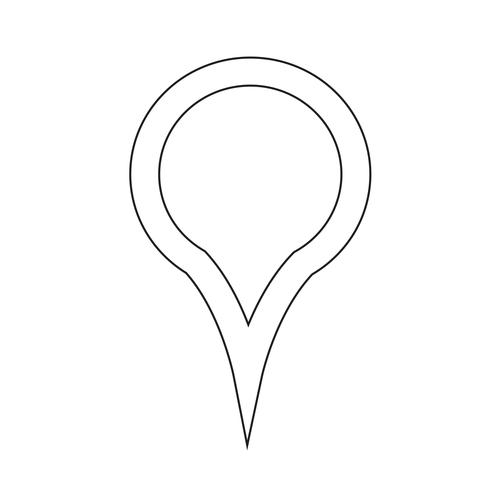 icono de mapa puntero gps vector