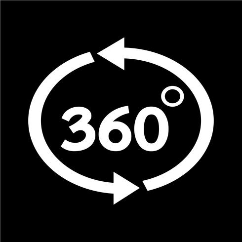 360 Degree icon vector