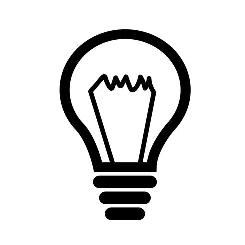 Sign of Bulb icon vector