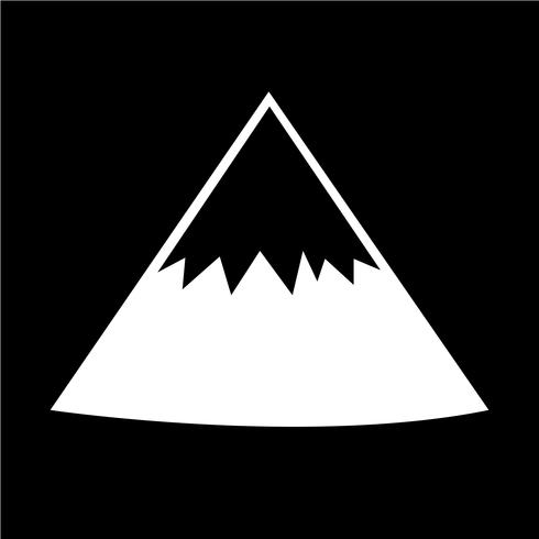 Sign of Mountain icon vector