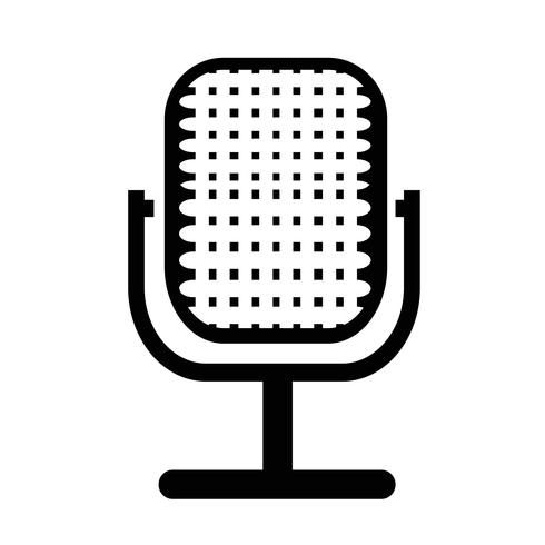 Sign of microphone icon vector
