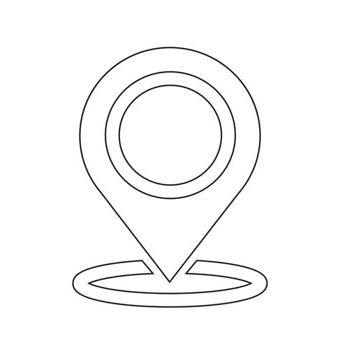 icono de mapa puntero gps vector