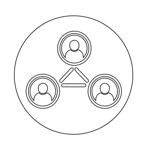 people network icon vector