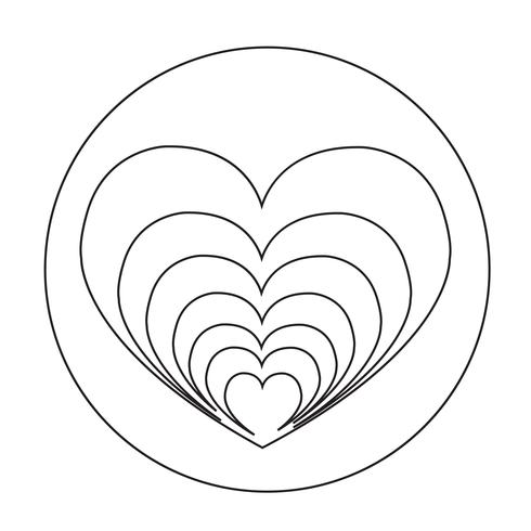 Sign of Heart icon vector