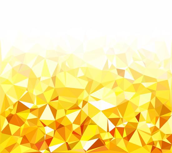 Fondo amarillo mosaico poligonal, plantillas de diseño creativo vector