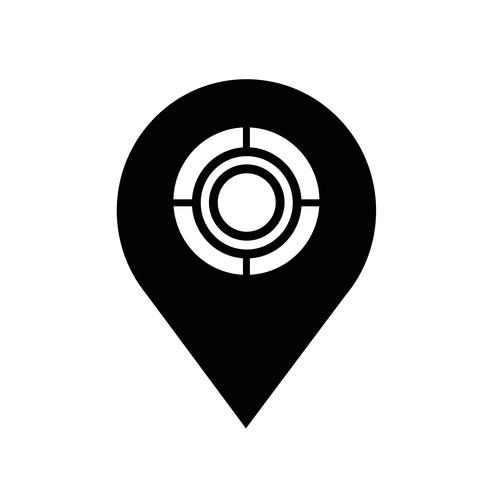 icono de mapa puntero gps vector