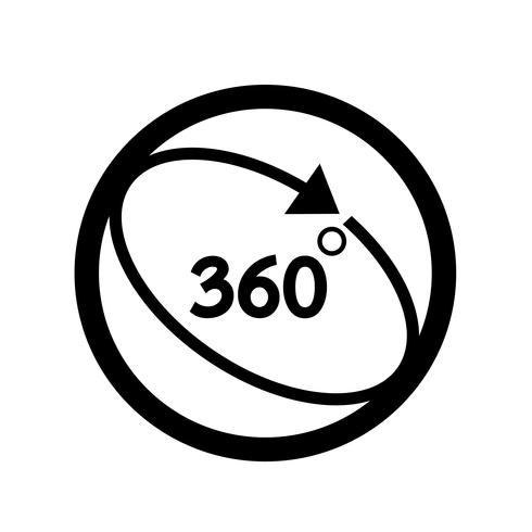 360 Degree icon vector